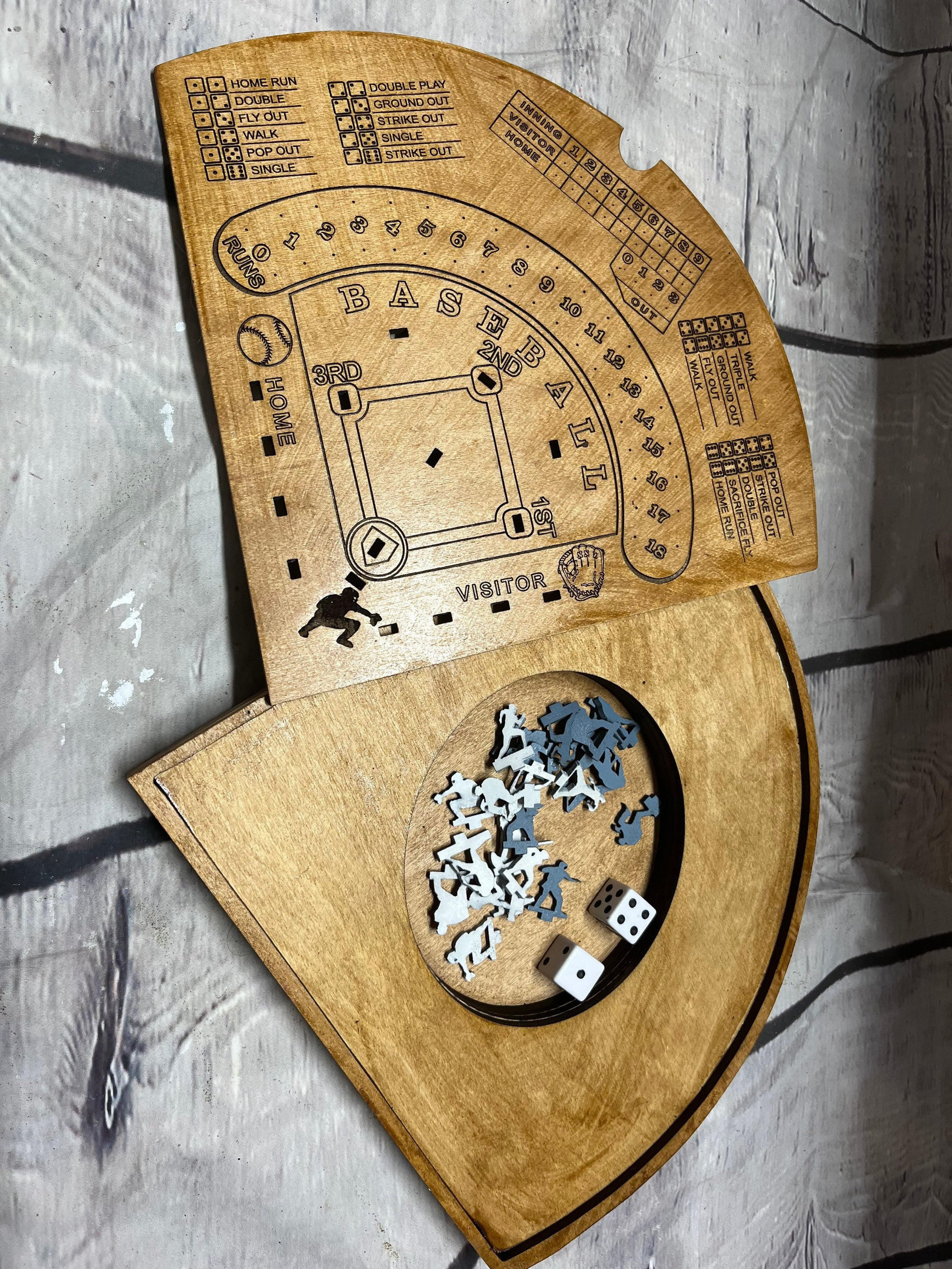 2 game set. Dice baseball and dice football combo.