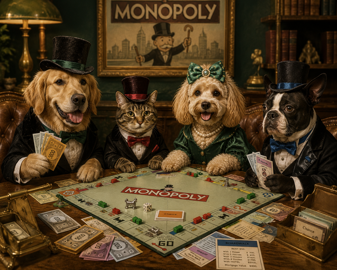 Funny Custom Pet Portraits  (Game Night)