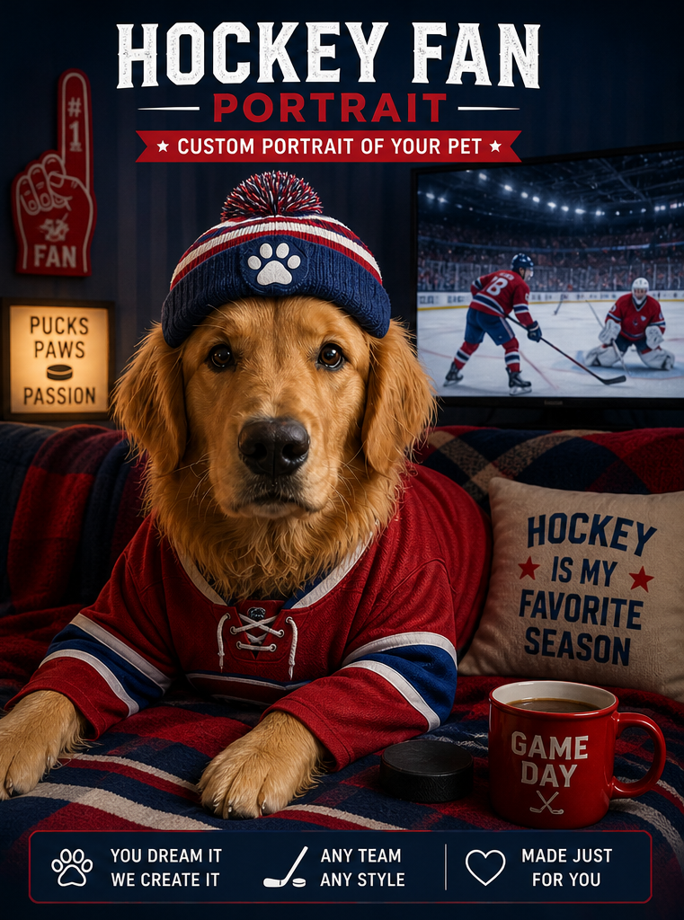 *Digital* Funny Custom Pet Portraits  (Sports Fan)